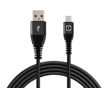 Load image into Gallery viewer, Micro USB Cable Black/Green 1.2m