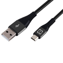 Load image into Gallery viewer, Micro USB Cable Black/Green 1.2m