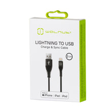 Load image into Gallery viewer, Lightning to USB Cable Black 1.2m

