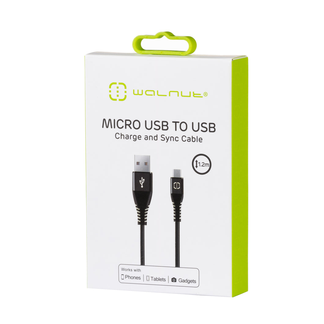 Micro USB Cable Black/Green 1.2m
