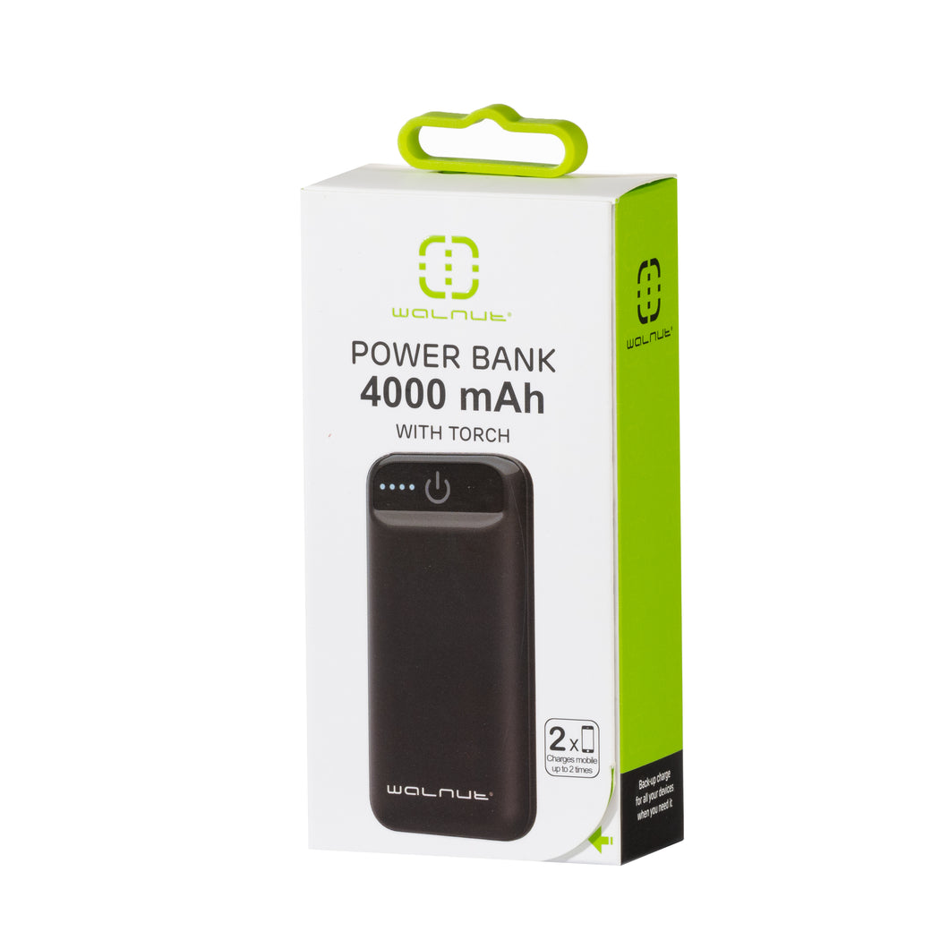 4000 mAh Pocket Power Bank Black