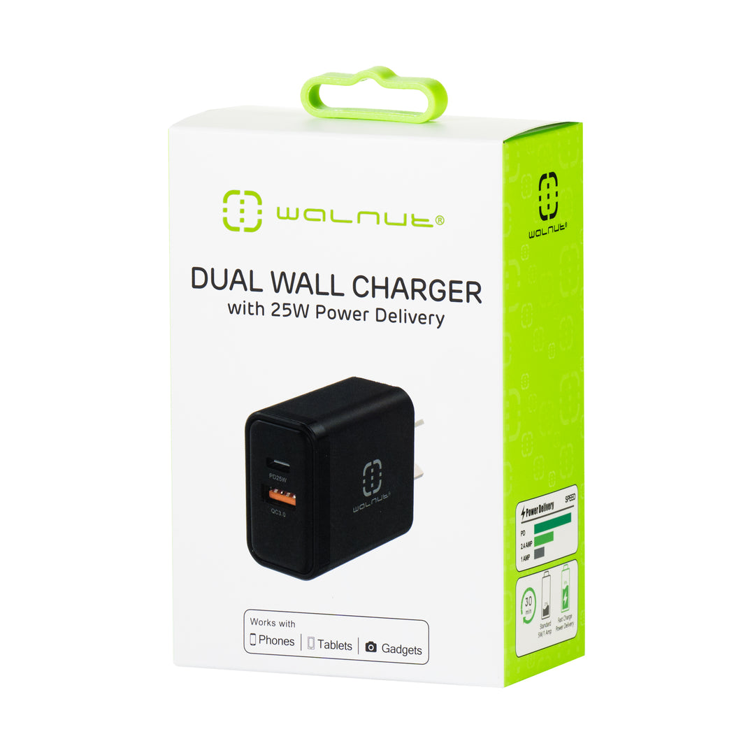 Dual Wall Charger with 25W Power Delivery